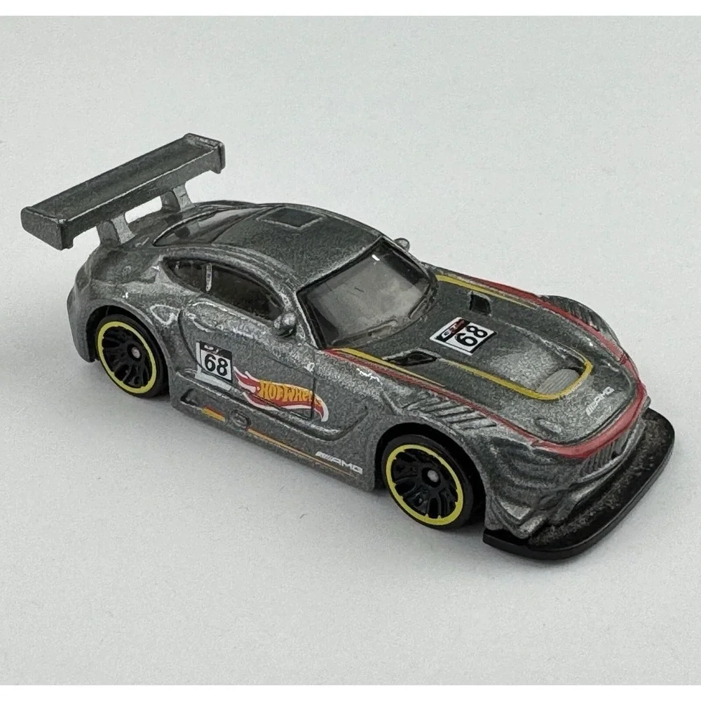 Hot Wheels 16 Mercedes-AMG GT3 ZAMAC Silver #68 Legends of Speed FJV46 Diecast
